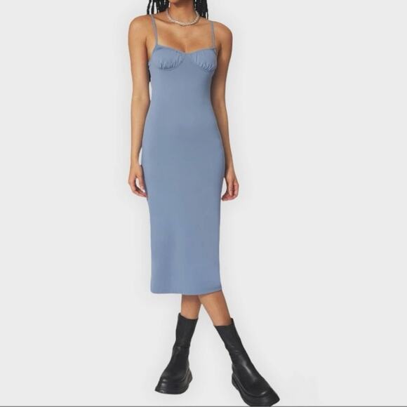 DANIELLE BERNSTEIN Blue Midi Dress - Picture 1 of 12